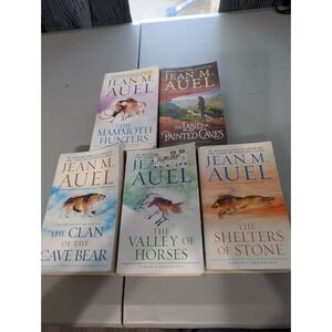 Earth's Children Series by Jean M Auel Lot #1-5 HC 1 Eds, Clan of the Cave Bear